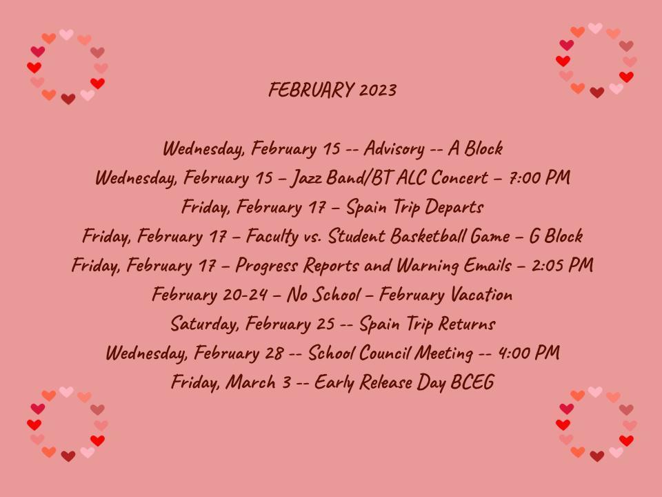 February Calendar