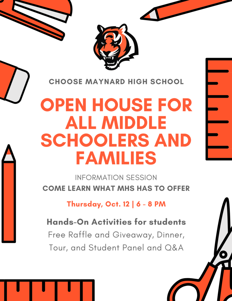 Open House for all middle schoolers and their families.